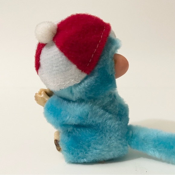 Vintage Monchichi Finger Hugger Monkey Mini Toy Canada Hat - Picture 9 of 16